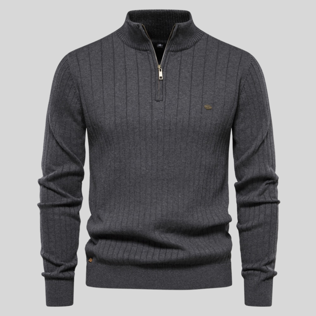 Louie | Men's Quarter Zip Long Sleeve Sweater
