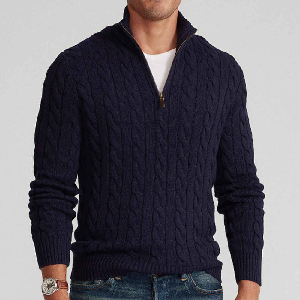 Brody | Men's Quarter-Zip Cable Knit Sweater