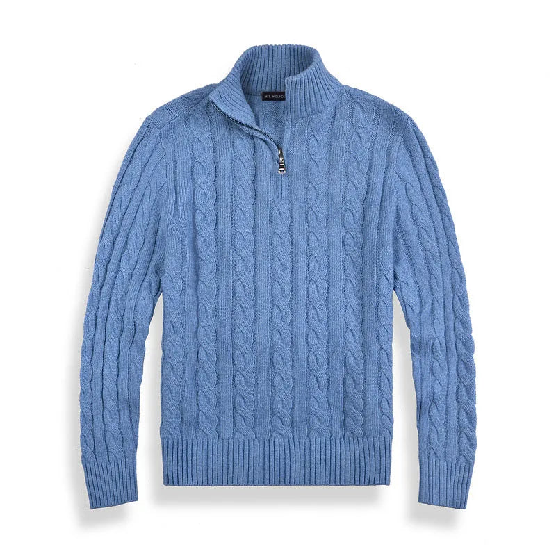 Archie | Men's Quarter-Zip Cable Knit Sweater
