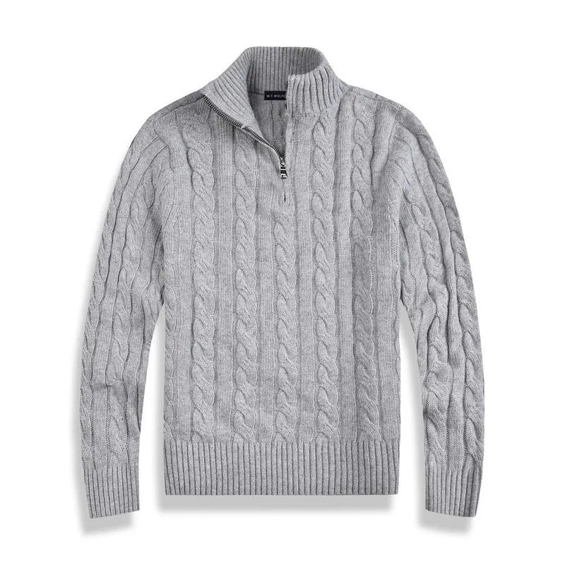 Archie | Men's Quarter-Zip Cable Knit Sweater